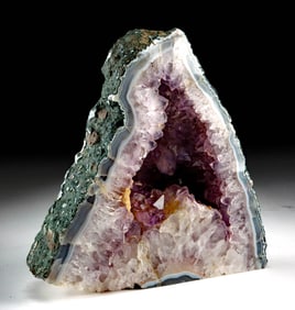 Brazilian Amethyst Crystal Geode, Triangular Cavern