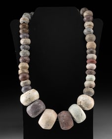 Mesoamerican Mezcala Massive Stone Bead Necklace