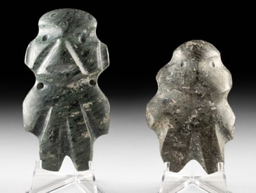 Two Guerrero Mezcala Greenstone Figures