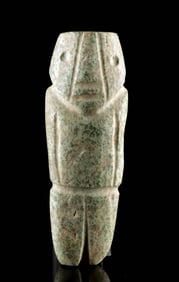 Ancient Mezcala Guerrero Greenstone Figural Pendant