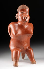 Fine Nayarit San Sebastian Seated Figure - Nude Female