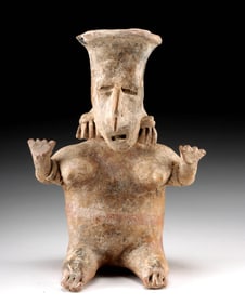 Jalisco Pottery Seated Nude Female Figure