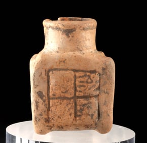 Maya Pottery Poison Bottle w/ Glyphic Panels