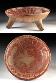 Toltec Polychrome Tripod Bowl