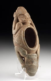 Taino Arawak Stone Double Figure Bowl