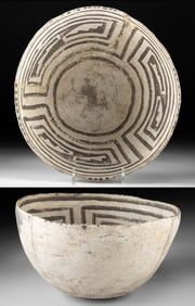 Anasazi Mesa Verde Black-on-White Pottery Bowl