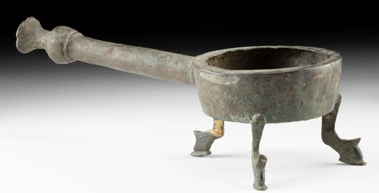 11th C. Islamic Khorasan Bronze Tripod Incense Burner