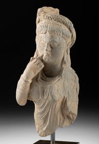 Gandharan Schist Relief Bust of Goddess - Hariti