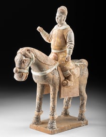 China Ming Dynasty Mingqi Equestrian Tomb Figure