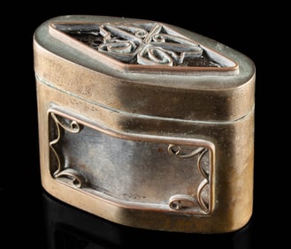 Chinese Brass Cricket Cage Box w/ Window Insert