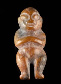 Chinese Hongshan Jade Standing Figural Pendant