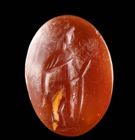 Ancient Roman Carnelian Intaglio of Standing Figure