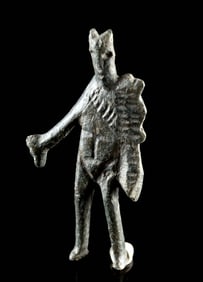 Roman Leaded Bronze Mercury Figure with Caduceus