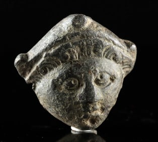 Roman Copper Alloy Maskette - Youth in Phrygian Cap