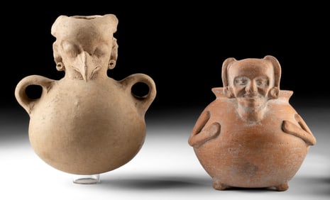Teotihuacan & Huastec Jars - Avian & Human Forms