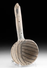 Prehistoric Anasazi Black-on-Gray Pottery Ladle