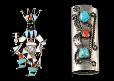 Silver Kachina Brooch by L. Laiwakete & Lighter Sleeve