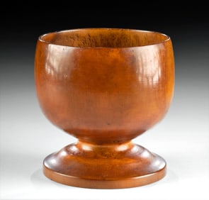 19th C. Hawaiian Lathe-Turned Wood Goblet