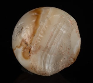 Sassanian Hemispherical Agate Stamp Seal of Man's Head