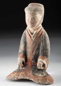 Han Dynasty Polychrome Horse Rider Figure