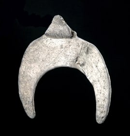 Roman Silver Lunate Pendant (Crescent Moon)