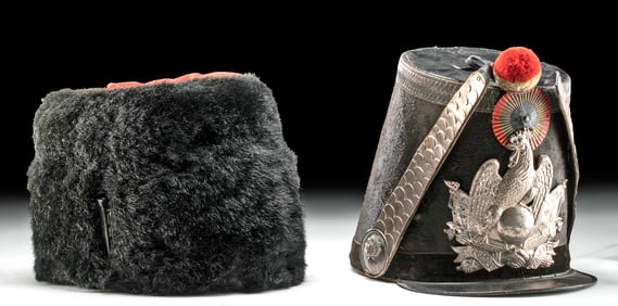 1911 British Busby Cap + French Second Republic Shako