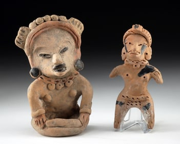 Two Veracruz Remojadas Pottery Female Figures
