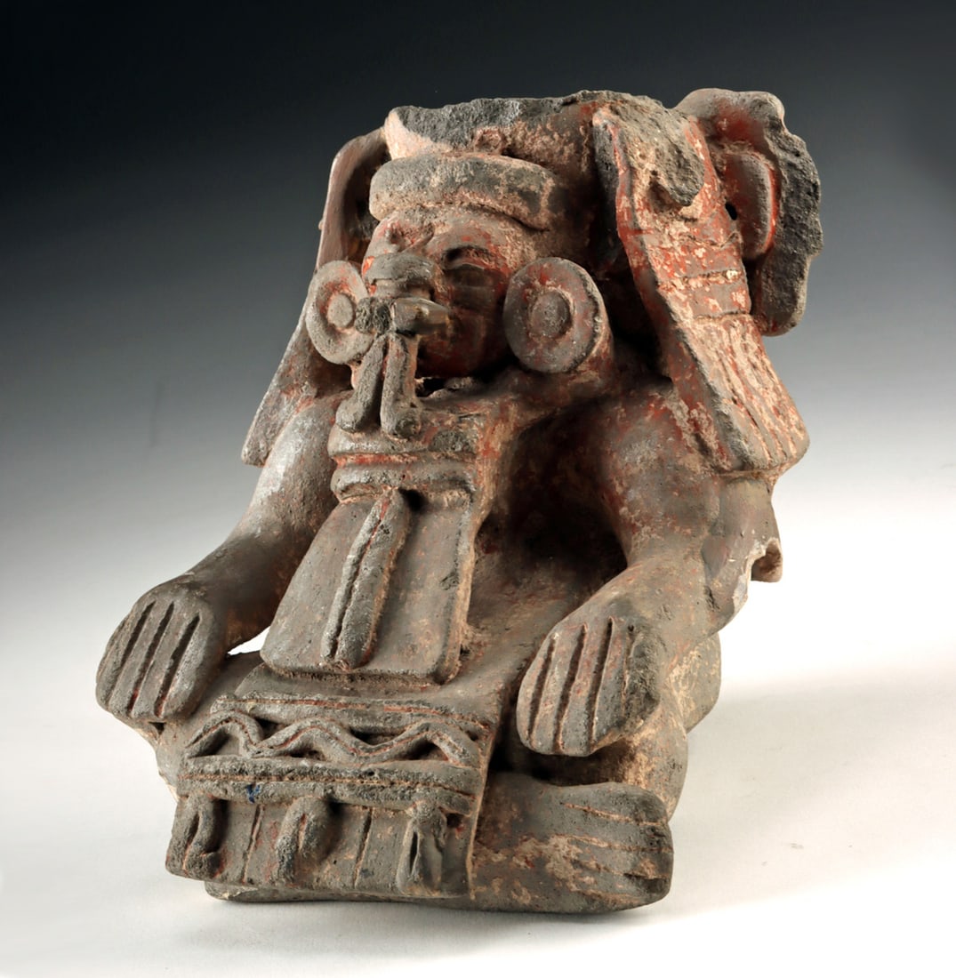 Zapotec Pottery Figural Urn - Cocijo Rain God (1 of 4)