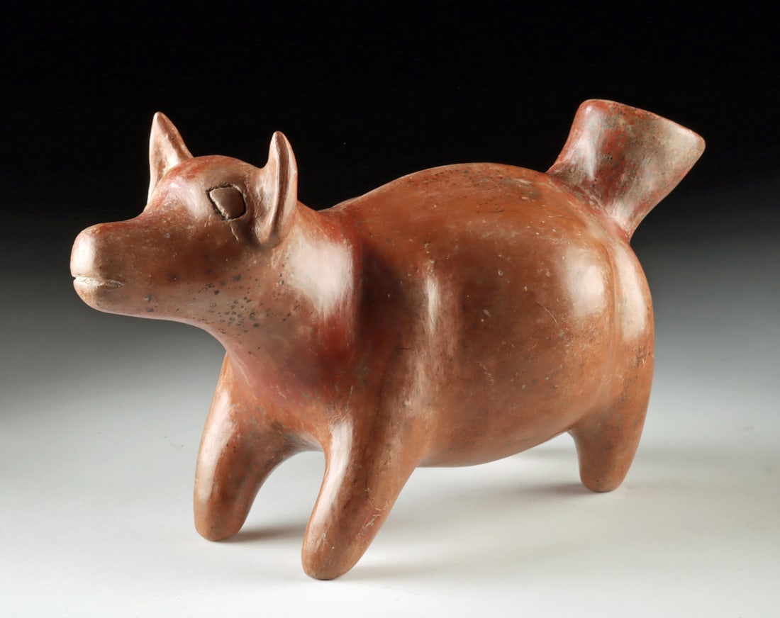 West Mexico Colima Pottery Dog Form Vessel (1 of 3)