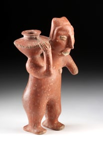 Colima Pottery Female Figure w/ Jar