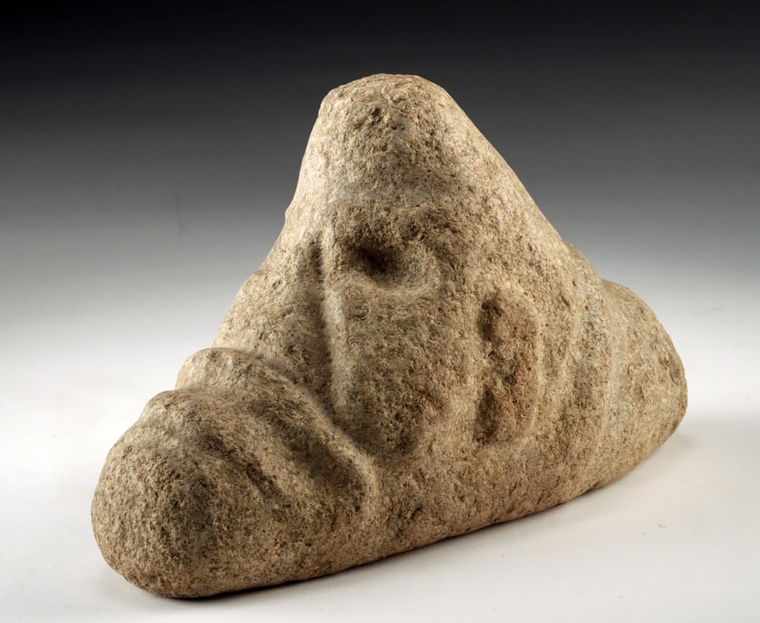 Taino Stone Trigonolith Zemi- Pre-Columbian Caribbean (1 of 3)