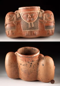 Moche Polychrome Vessel - Central Leader, Attendants