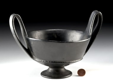 Fine Etruscan Bucchero Kantharos