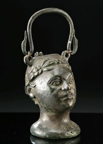 Roman Bronze Balsamarium of Nobleman, ex-Sotheby's