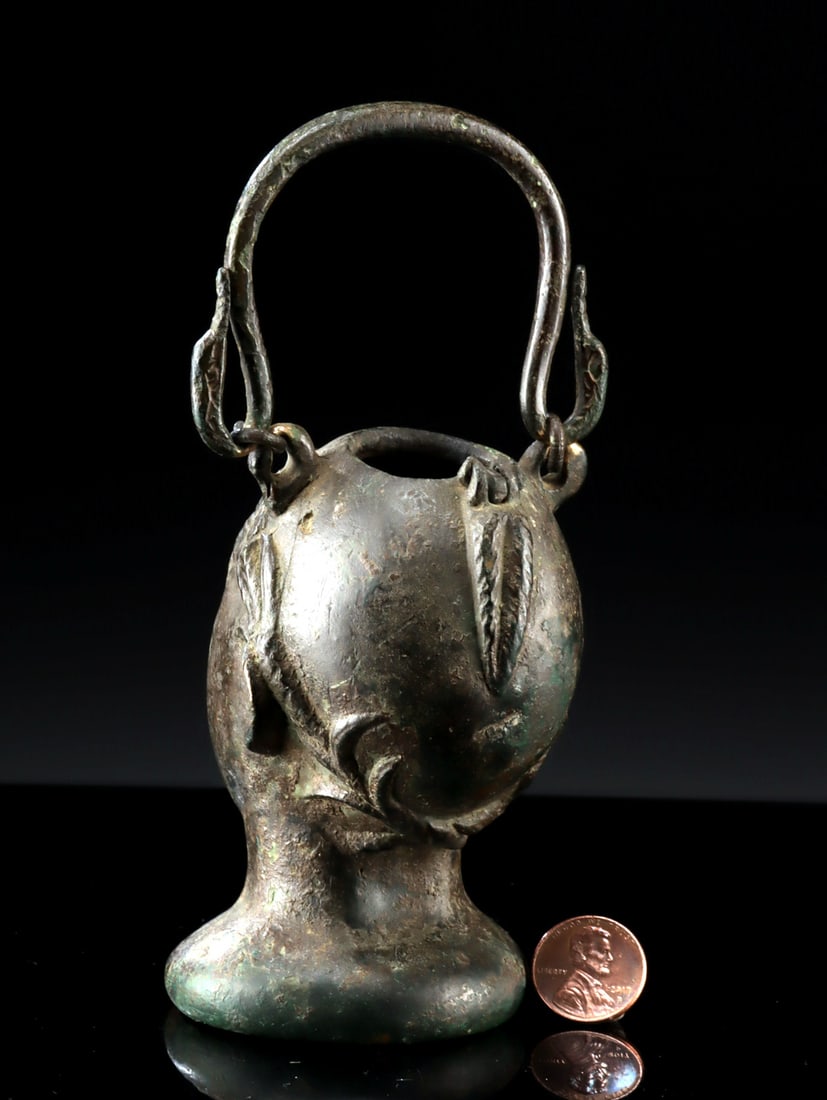Roman Bronze Balsamarium of Nobleman, ex-Sotheby's - 4