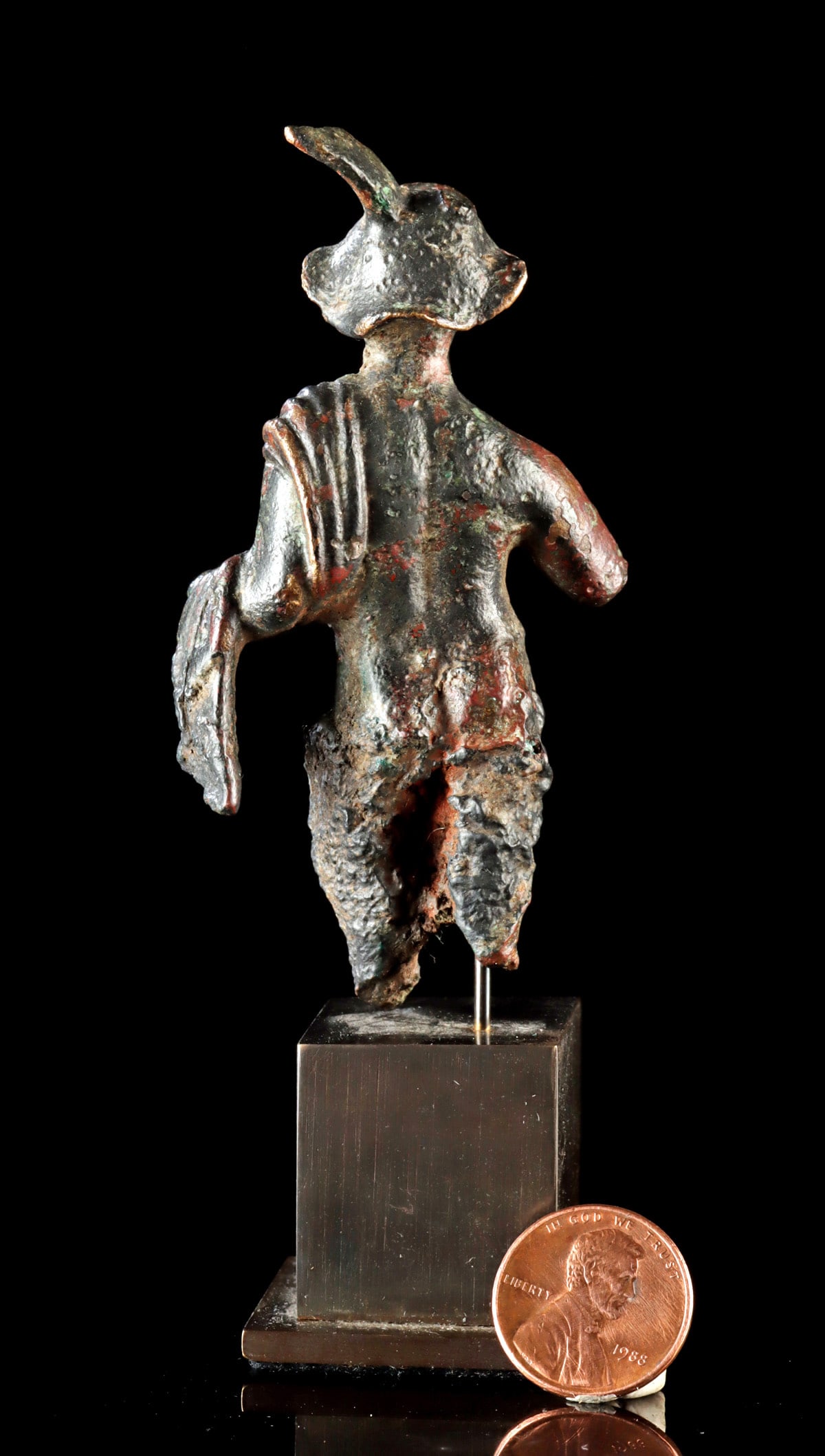 Roman Bronze Nude Mercury w/ Winged Petasos and Chlamys - 4