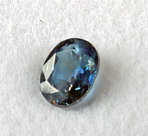 Modern Faceted Oval-Cut Blue Sapphire, 1.13 ct