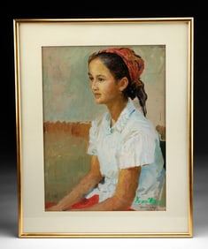 Shang Ding Painting - "Girl in White" (1979)