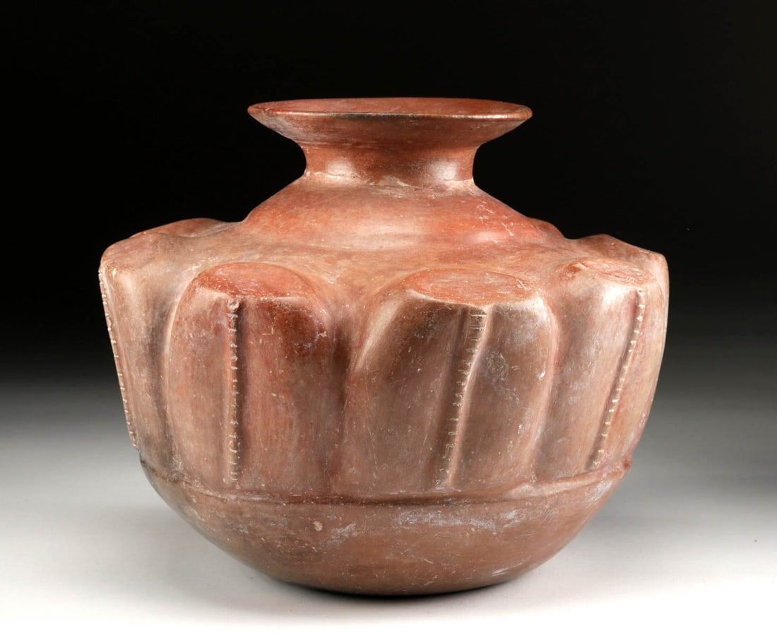 Large Colima Olla w/ Cactus Paddles, ex-Bonhams (1 of 3)