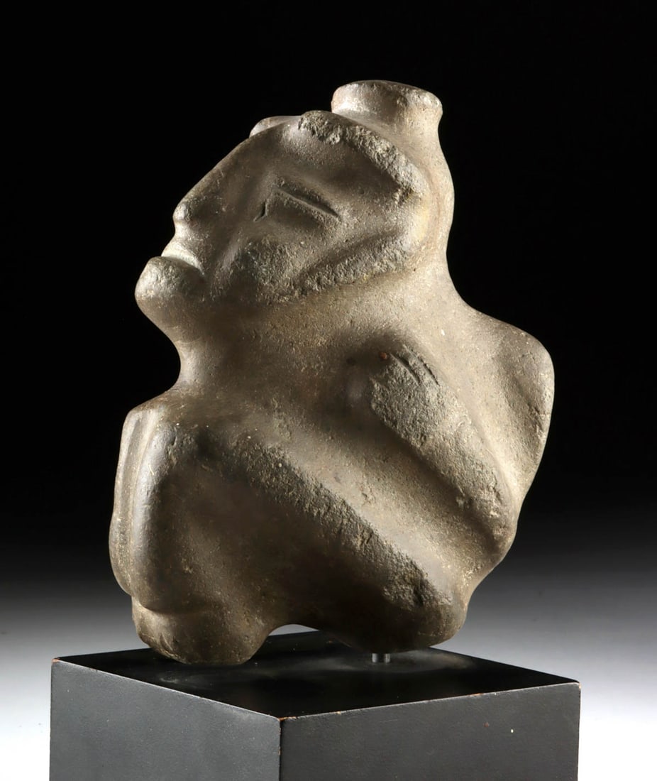 Taino Stone Zemi Figure - Crouching Captive Form (1 of 4)