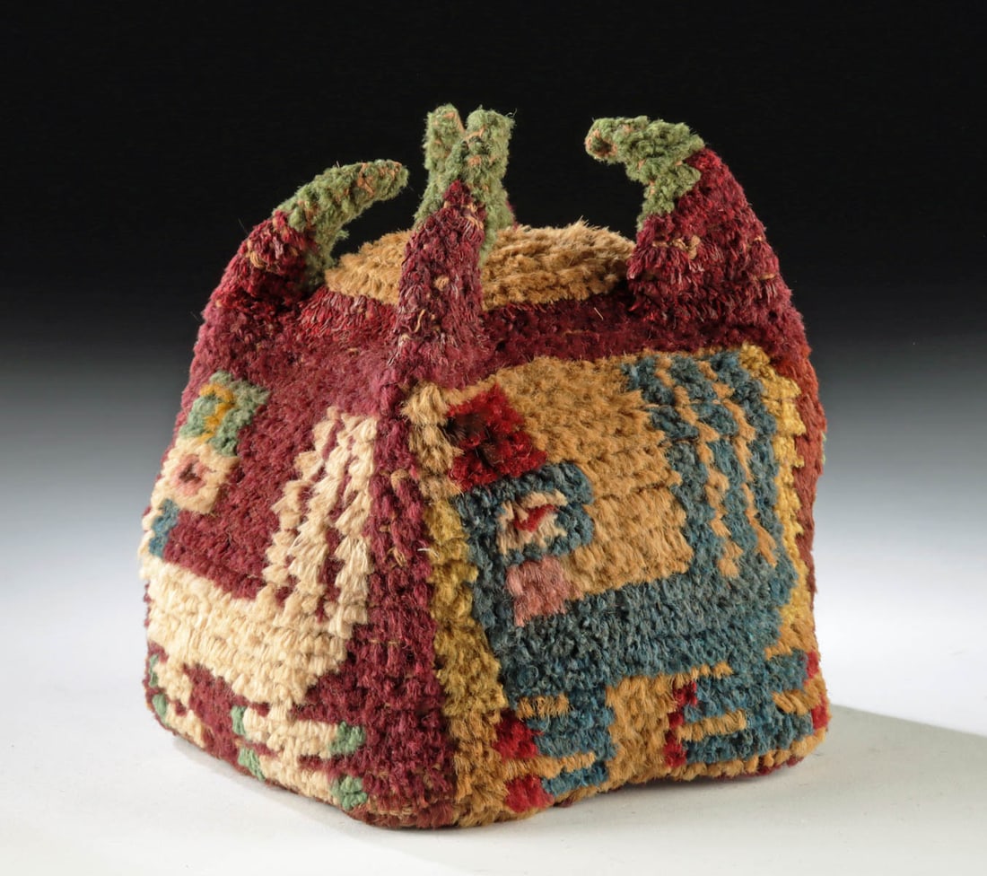 Wari / Tiawanaku Four-Cornered Hat, Geometric Animal Motifs (1 of 4)