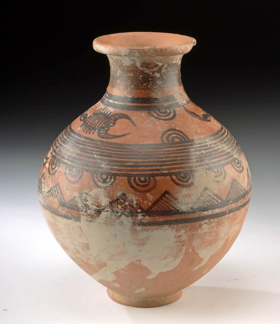 Indus Valley Pottery Jar - Twin Scorpions Motif, TL'd (1 of 3)