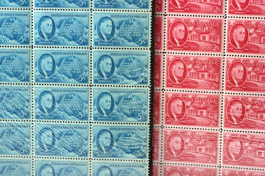 1940s Stamp Sheets, Includes Lincoln China Resistance! - 4