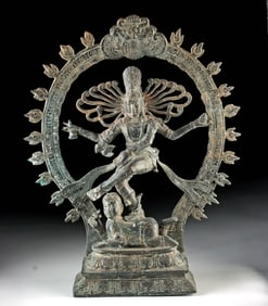 Indian Brass Shiva Nataraja Lord of the Dance Sculpture