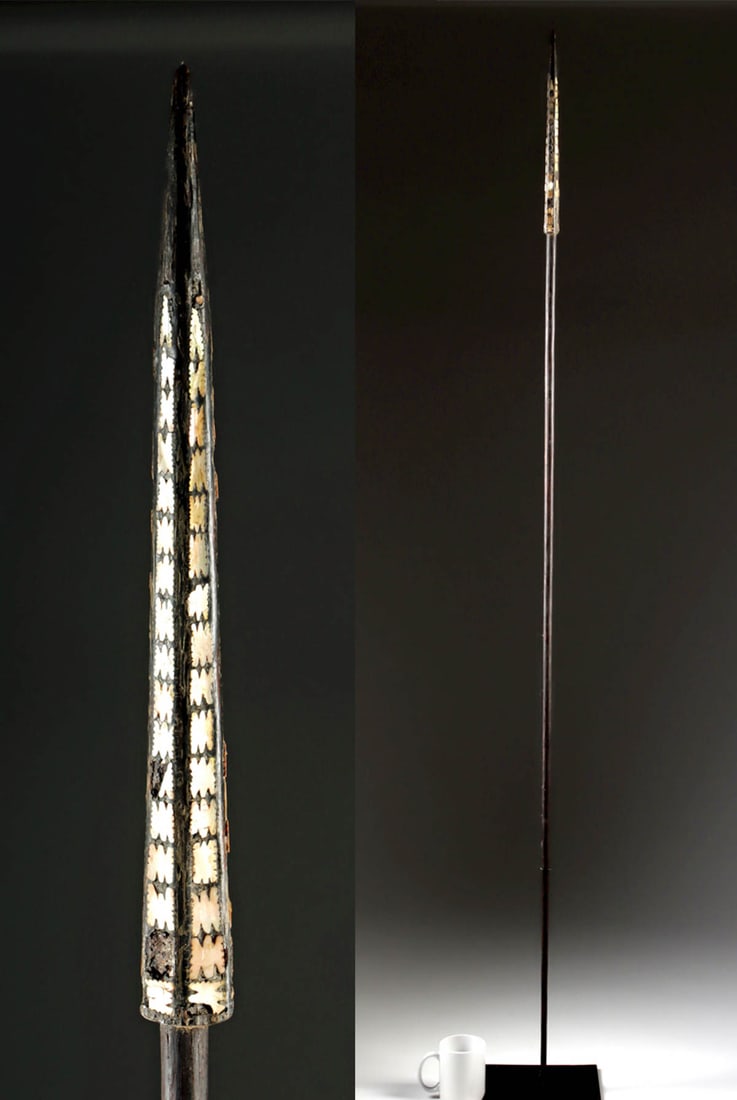 Solomon Islands 19th C. Wood & Nacre Prestige Spear (1 of 2)