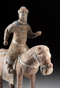Chinese Ming Dynasty Pottery Horse & Rider
