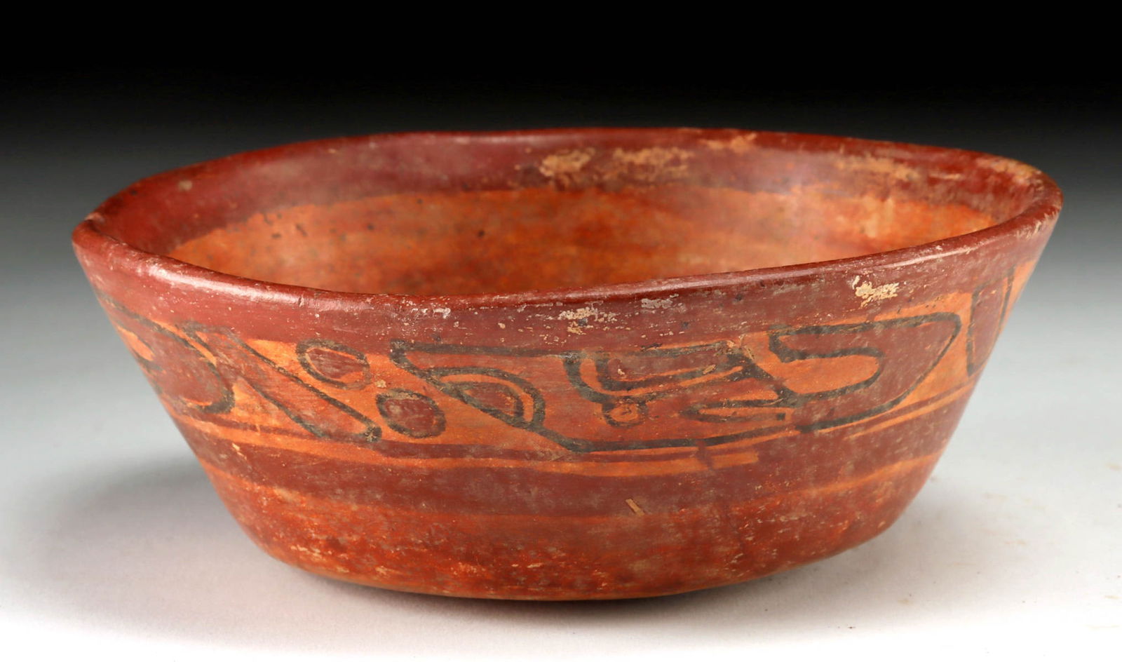 Maya Copador Bowl - Red Slip and Black Scrolls (1 of 4)