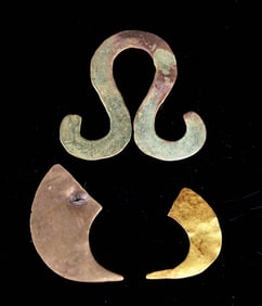 Pre-Columbian Gold-Silver Alloy Jewelry Ornaments