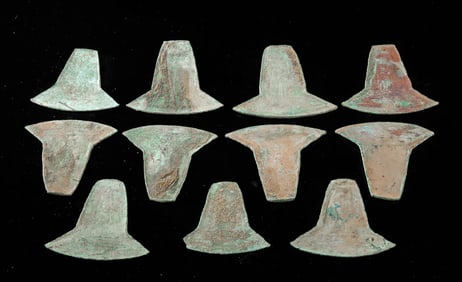 Aztec Copper Hoe Currency Group - 11 Pieces