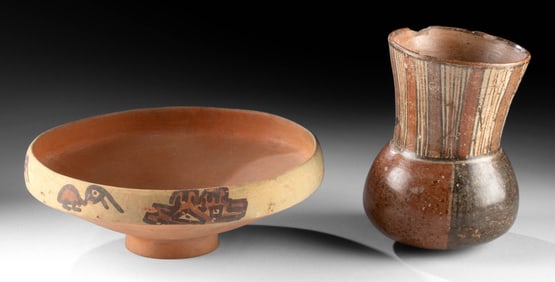 Nazca Polychrome Bowl w/ Avians + Kero Cup (TL'd)
